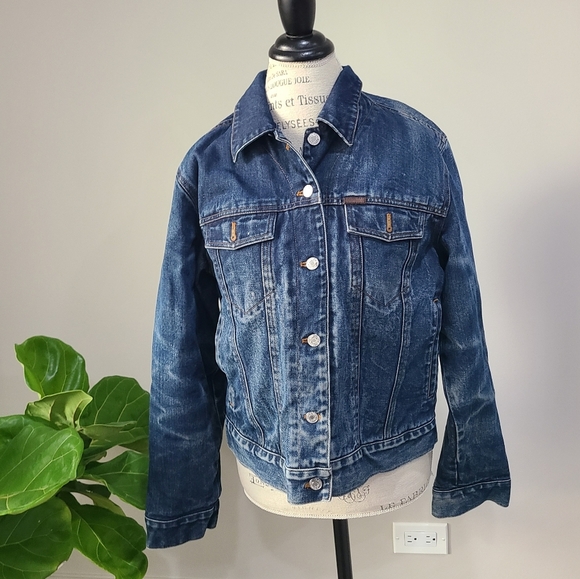 Vintage Lauren Jeans Co. women's Size M denim jacket quilted lined (f3) - Picture 1 of 8